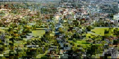 Aerial photo of Bradford on Avon