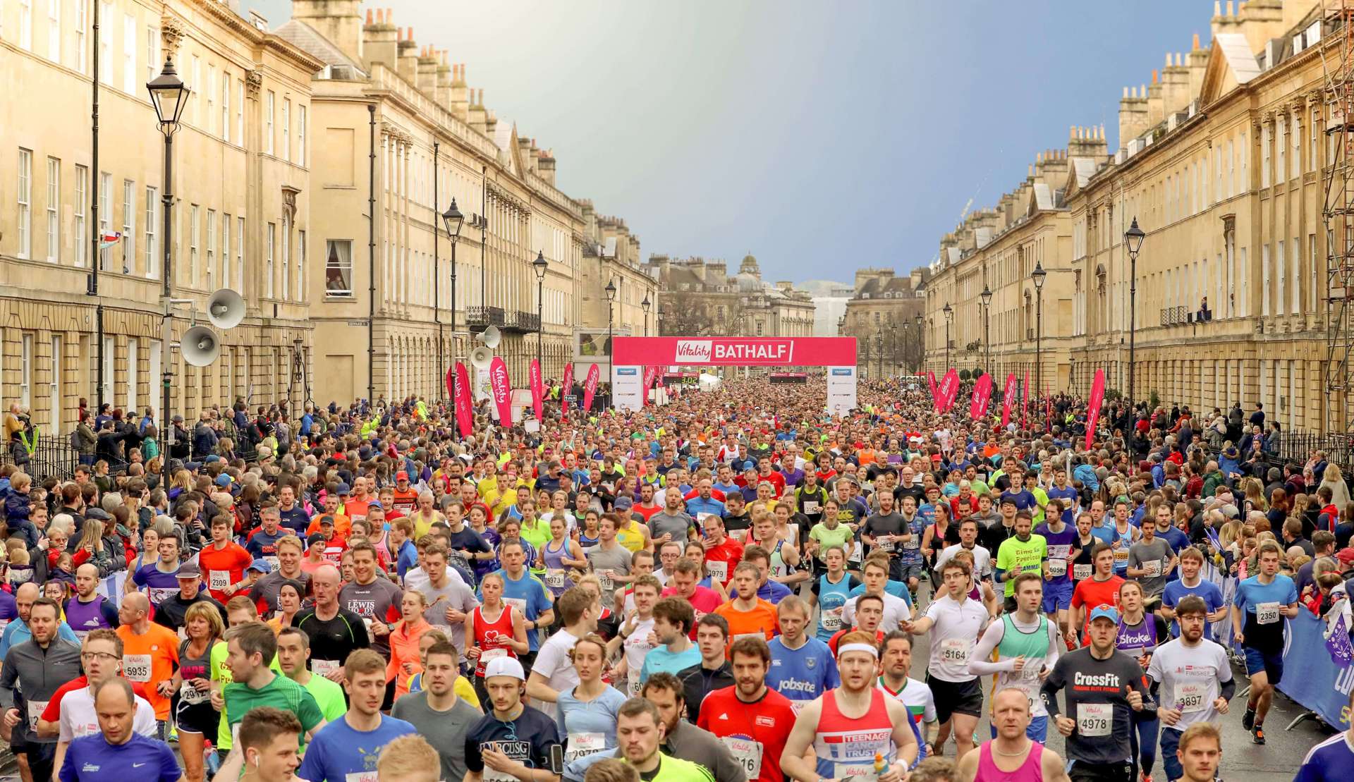 A very large group of runners through Bath A very large group of runners through Bath