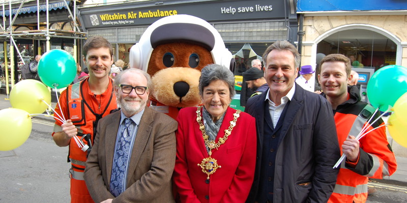 The opening of a new charity shop for Wiltshire Air Ambulance in Devizes The opening of a new charity shop for Wiltshire Air Ambulance in Devizes