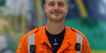 A photo of a trainee critical care paramedic