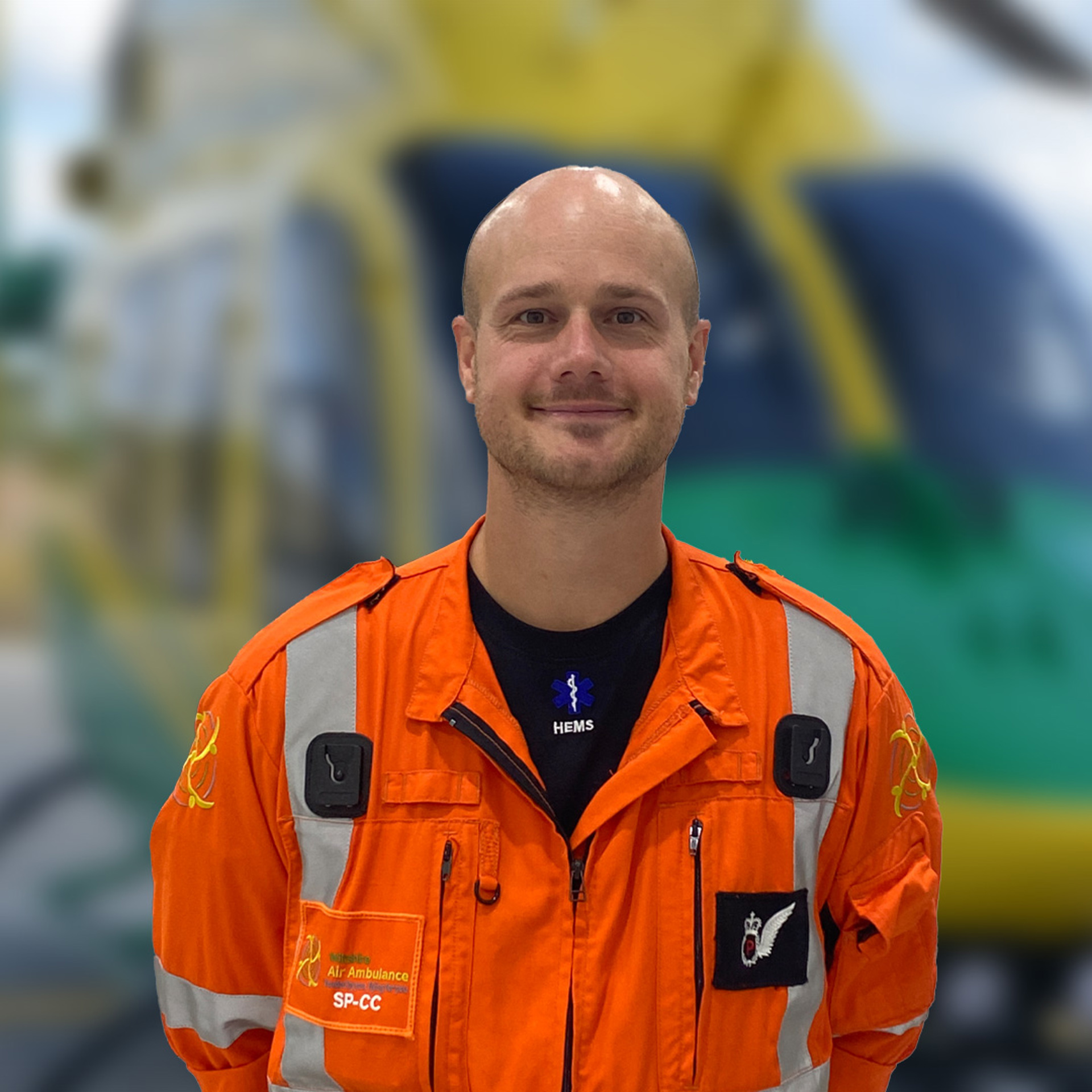 A photo of a trainee critical care paramedic A photo of a trainee critical care paramedic
