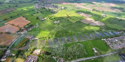Aerial photo of Caen Hill locks in Devizes Aerial photo of Caen Hill locks in Devizes