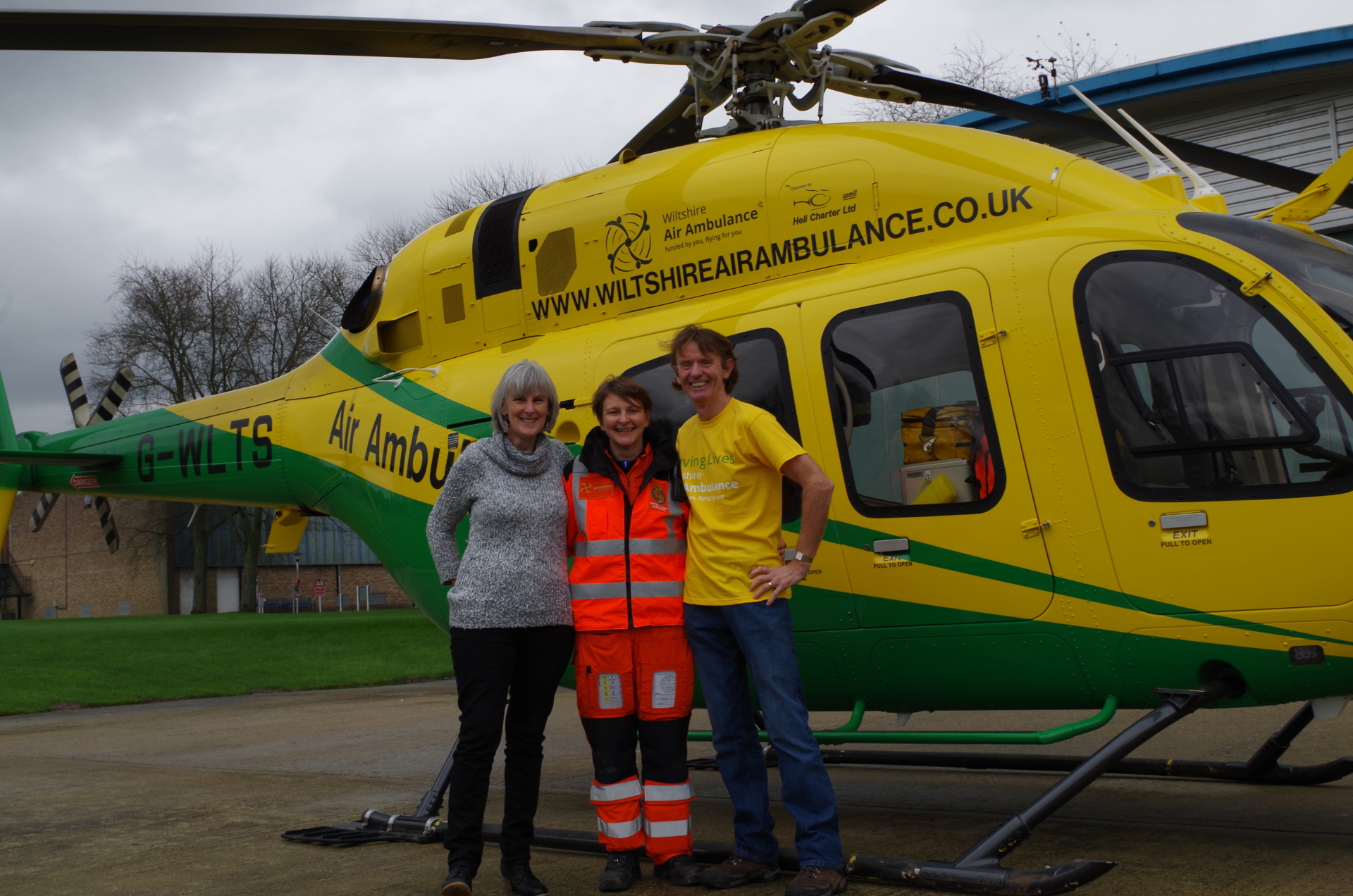 Shaun and Hilary Fleming visiting Wiltshire Air Ambulance Shaun and Hilary Fleming visiting Wiltshire Air Ambulance