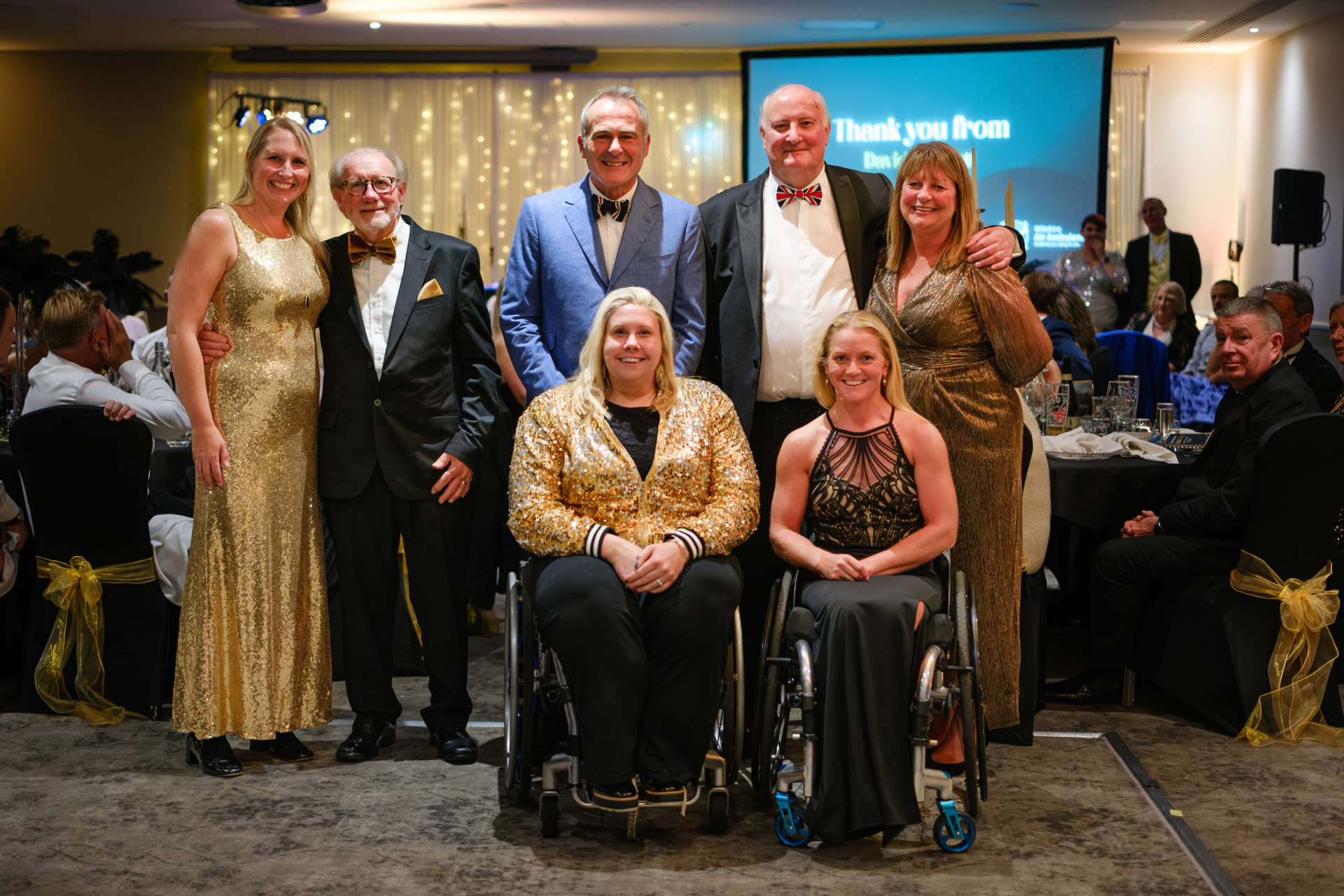 A photo of WAA ambassadors, CEO and deputy CEO at our 2023 charity ball
