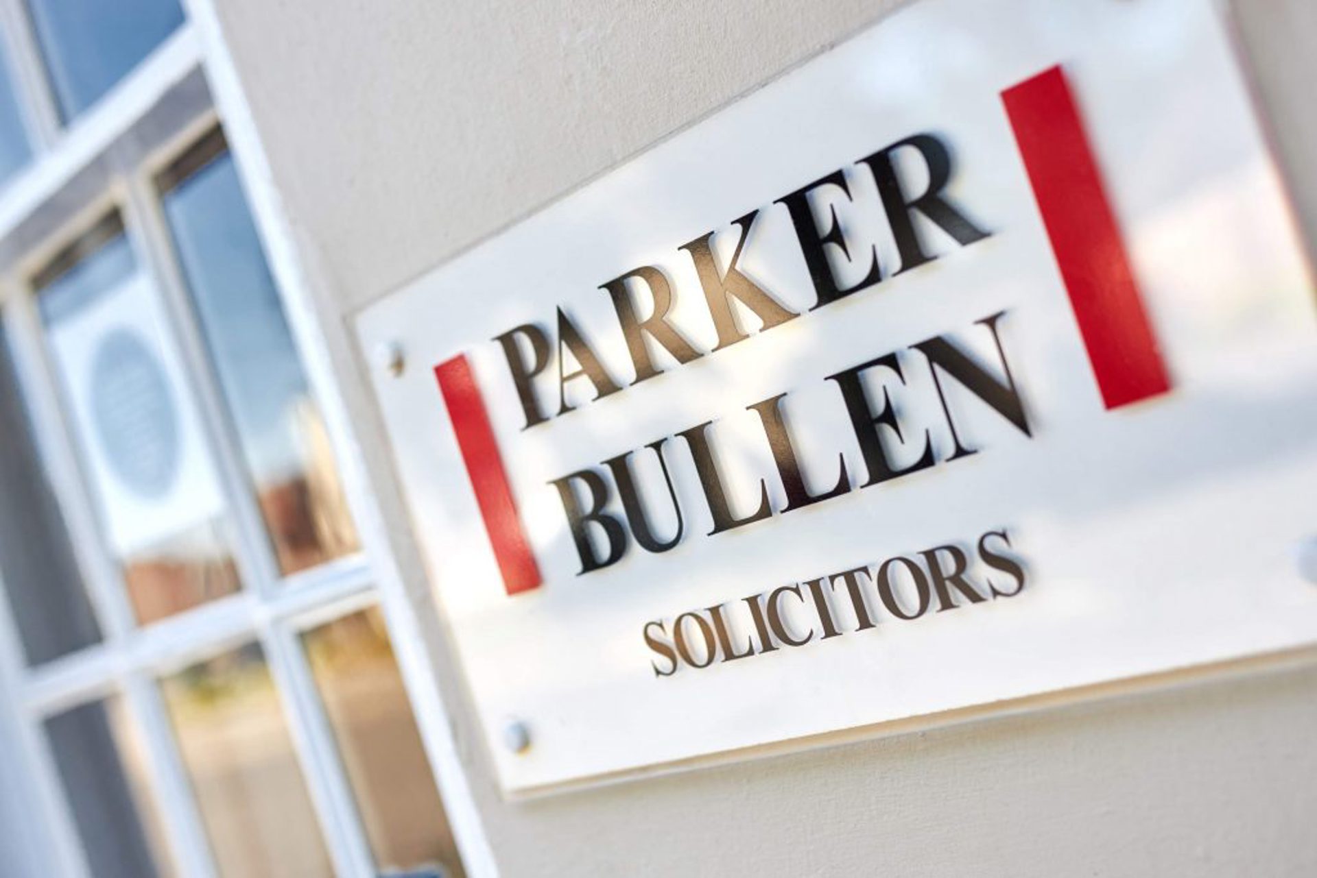 A sign for Parker Bullen solicitors in Salisbury A sign for Parker Bullen solicitors in Salisbury