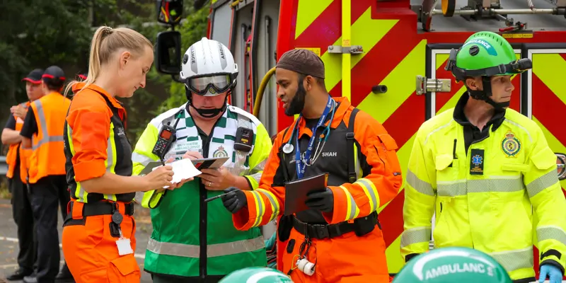 Behind-the-scenes at an emergency services significant incident training day