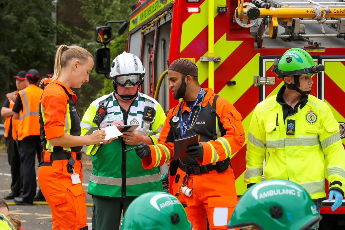 Behind-the-scenes at an emergency services significant incident training day