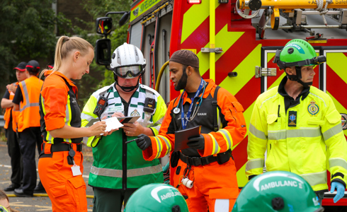 Behind-the-scenes at an emergency services significant incident training day