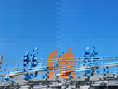 Critical care paramedics Dan Tucker and Adam Khan, with Dr Jono Holme on Bristol Royal Infirmary helipad Critical care paramedics Dan Tucker and Adam Khan, with Dr Jono Holme on Bristol Royal Infirmary helipad