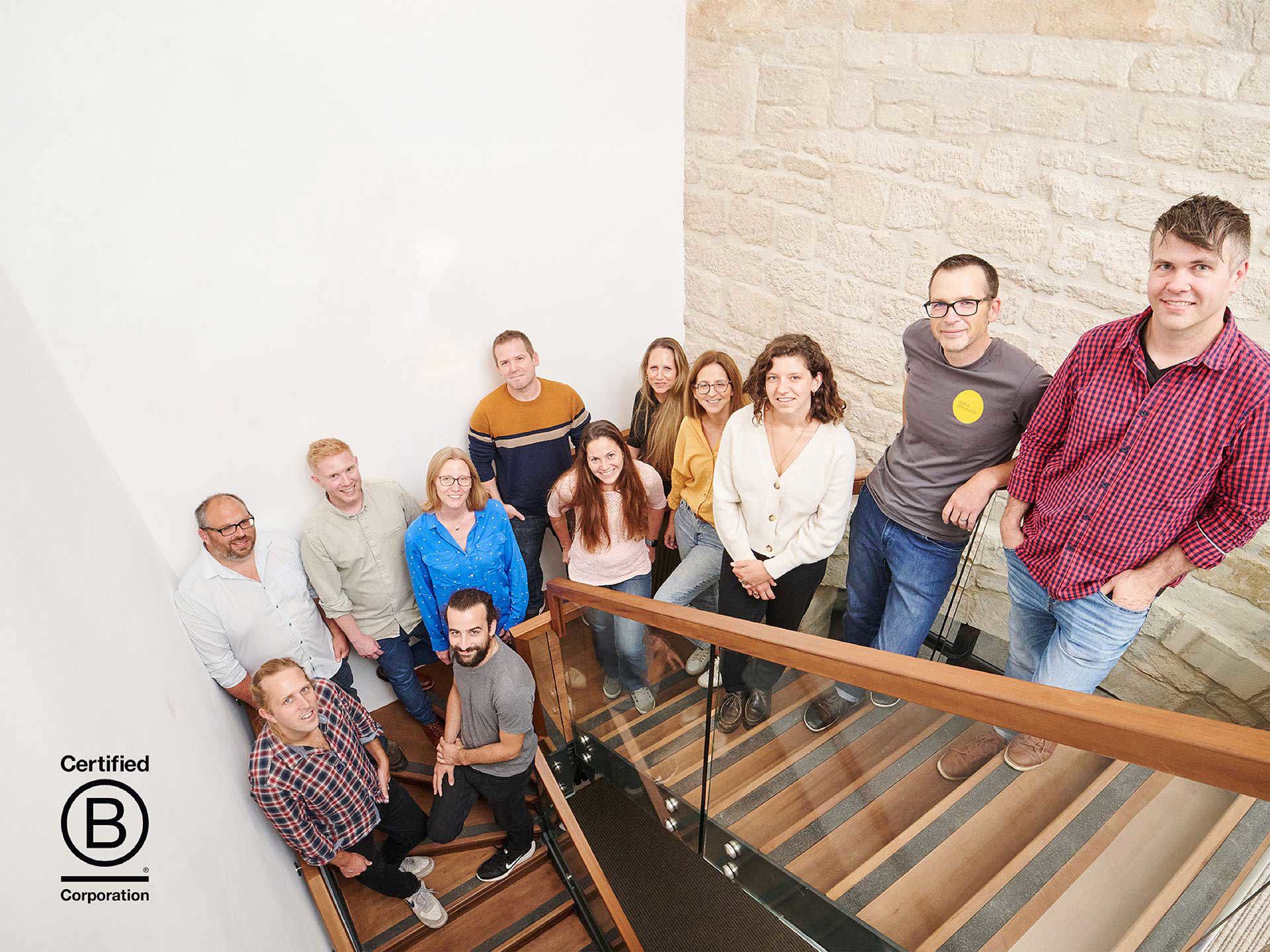 A group of staff from Digital wonderlab stood outside their office in Bradford-on-Avon A group of staff from Digital wonderlab stood outside their office in Bradford-on-Avon