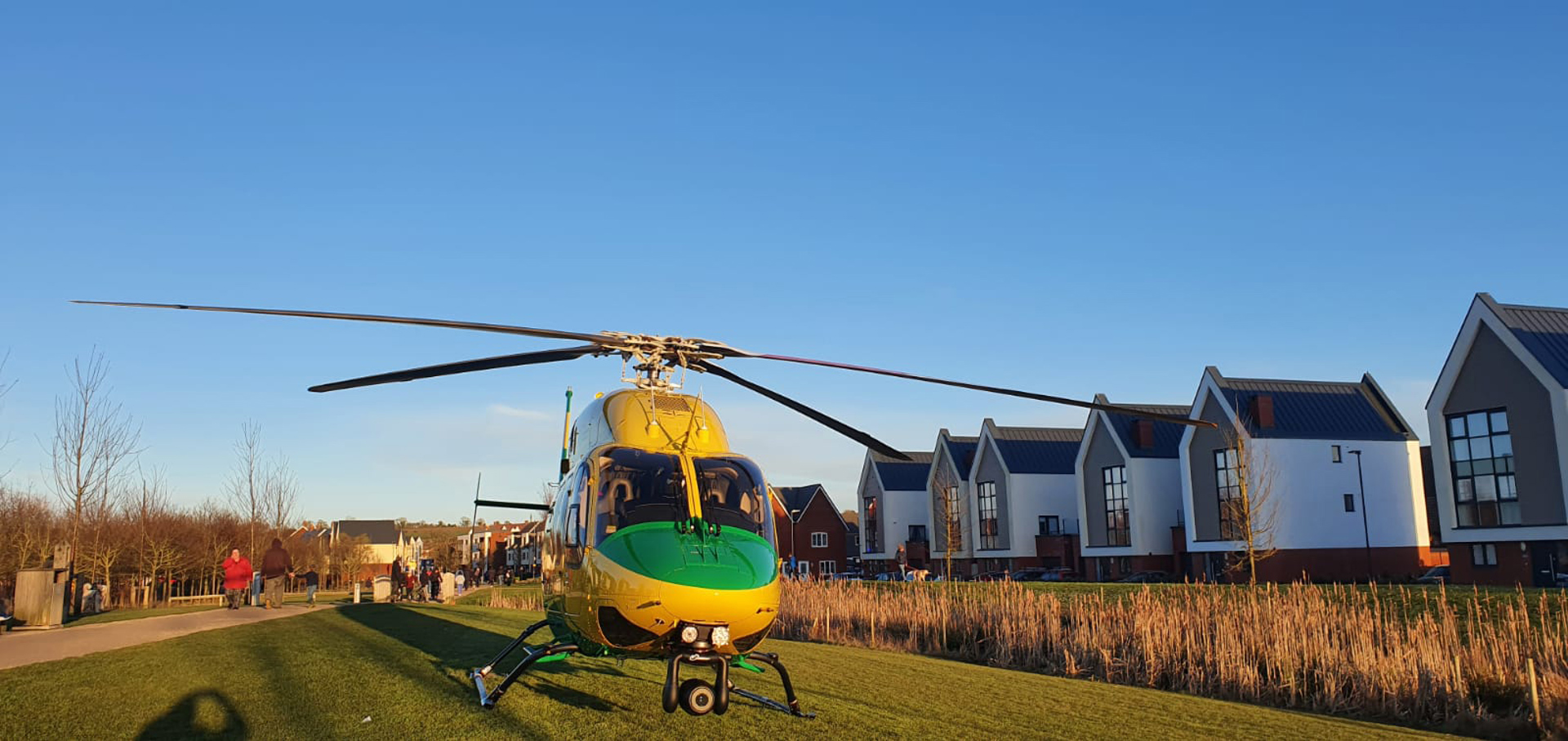 Wiltshire Air Ambulance's helicopter landed in Swindon Wiltshire Air Ambulance's helicopter landed in Swindon