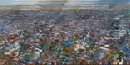 Snow Salisbury Catherdral Aerial Snow Salisbury Catherdral Aerial