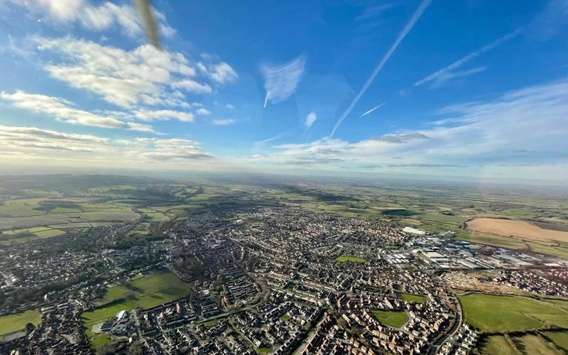 Aerial photo of Calne